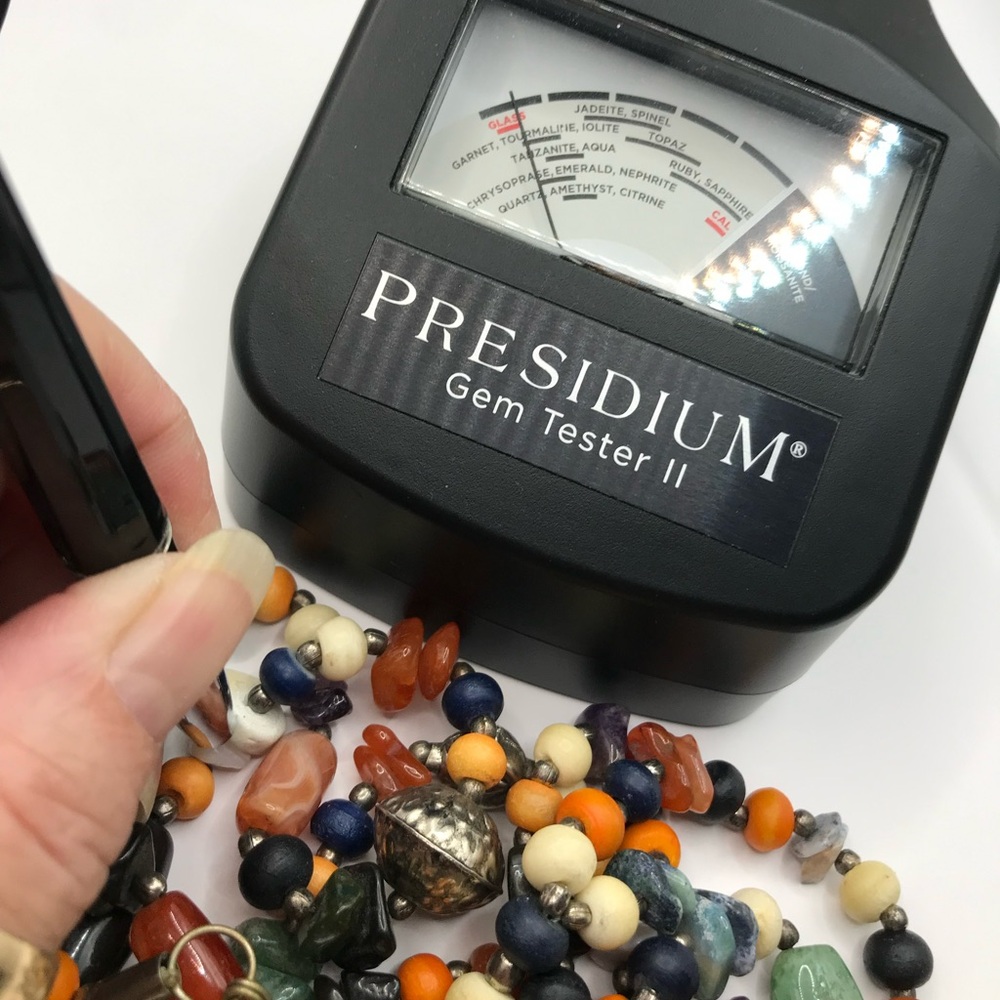Double Strand Multicolor Semi Precious Beaded Necklace - Picture 9 of 13
